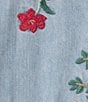JOHNNY WAS Beatrix Denim Floral Embroidered Point Collar Long Sleeve Jacket - Image 6