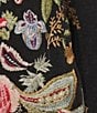 JOHNNY WAS Biya Floral Embroidered Textured Knit Shawl Collar Long Sleeve Open-Front Long Cardigan, Color:Black - Image 4
