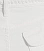 Color:White - Image 4 - Braided Waist Wide-Leg Stretch Denim Jeans