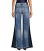 JOHNNY WAS Contrast Side Panel Wide-Leg Stretch Denim 5-Pocket Jeans - Image 2