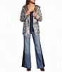 JOHNNY WAS Contrast Side Panel Wide-Leg Stretch Denim 5-Pocket Jeans - Image 3