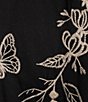 Color:Black - Image 4 - Domingo Knit Henley Neck Coordinating Short Sleeve Tee Shirt