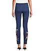 JOHNNY WAS Embroidered Floral Hem Pull-On Knit Leggings - Image 2