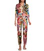 JOHNNY WAS Etta Coordinating Magnolia Patchwork Print Seamed Jogger Pants - Image 3
