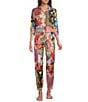 JOHNNY WAS Etta Coordinating Magnolia Patchwork Print Seamed Jogger Pants - Image 3