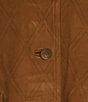 JOHNNY WAS Italian Suede Laser-Cut Diamond Pattern Point Collar Long Sleeve Button-Front Jacket - Image 5