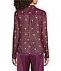 JOHNNY WAS Jacobi Silk Geometric Dot Floral Print Collared Long Sleeve Button-Front Coordinating Shirt - Image 2