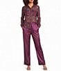 JOHNNY WAS Jacobi Silk Geometric Dot Floral Print Collared Long Sleeve Button-Front Coordinating Shirt - Image 3