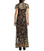 JOHNNY WAS Kaimarie Embroidered Mesh Floral Print Mock Neck Flutter Cap Sleeve A-Line Maxi Dress, Color:Lowri - Image 2