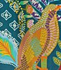 Color:Multi - Image 6 - Kalani Silk Flora & Fauna Print Mandarin Collar Long Sleeve Button-Front Coordinating Blouse