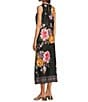 JOHNNY WAS Karolina Placement Floral Border Print Round Neck Sleeveless A-Line Midi Dress, Color:Kasumi - Image 4
