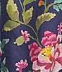JOHNNY WAS Linen Floral Embroidered Split V-Neck 3/4 Sleeve Blouse - Image 6