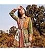 JOHNNY WAS Maxima Placement Patchwork Print Long Sleeve Tie-Waist Mini Shirt Dress - Image 6
