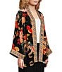 JOHNNY WAS Merhawi Reversible Print to Solid Burnout Velvet Kimono Jacket, Color:Levi - Image 7