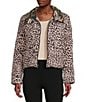 JOHNNY WAS Reversible Floral to Leopard Print Quilted Stand Collar Long Sleeve Cropped Puffer Jacket, Color:Leto - Image 2