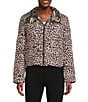 JOHNNY WAS Reversible Floral to Leopard Print Quilted Stand Collar Long Sleeve Cropped Puffer Jacket, Color:Leto - Image 4