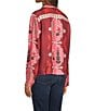 JOHNNY WAS Shannon Placement Floral Print Silk Blend Point Collar Long Sleeve Easy Jacket, Color:Caleta - Image 4