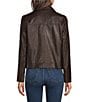 JOHNNY WAS Winged Collar Long Sleeve Leather Bike Jacket - Image 3