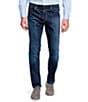 Johnston & Murphy 5-Pocket Regular Fit Tapered Leg Washed Stretch Denim Jeans, Color:Medium Wash - Image 1