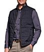 Johnston & Murphy Box Quilted Vest, Color:Navy - Image 1