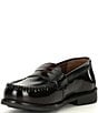 Color:Burgundy - Image 4 - Boys' Hayes Penny Loafers (Youth)