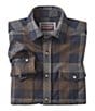 Johnston & Murphy Brushed Large Plaid Long Sleeve Woven Shirt, Color:Navy/Brown Large Plaid - Image 1