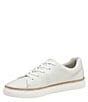 Color:White - Image 4 - Callie Leather Lace-Up Sneakers