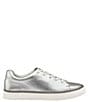 Color:Silver - Image 2 - Callie Leather Lace-Up Sneakers