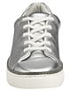 Color:Silver - Image 5 - Callie Leather Lace-Up Sneakers
