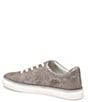 Color:Silver - Image 4 - Callie Metallic Leather Lace-Up Sneakers