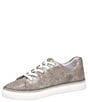 Color:Silver - Image 5 - Callie Metallic Leather Lace-Up Sneakers