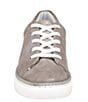 Color:Silver - Image 6 - Callie Metallic Leather Lace-Up Sneakers