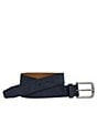 Color:Navy - Image 1 - Collection Men's English Suede Baldwin Belt