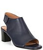 Color:Navy - Image 1 - Evelyn Leather Open Toe Shooties