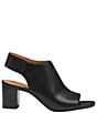 Color:Black - Image 2 - Evelyn Leather Open Toe Shooties