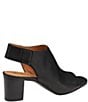 Color:Black - Image 3 - Evelyn Leather Open Toe Shooties