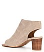 Color:taupe - Image 3 - Evelyn Side Zip Suede Open Toe Booties