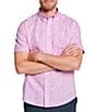 Color:Pink - Image 1 - Family Matching Flamingo Print Short Sleeve Woven Shirt