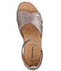 Color:Pewter - Image 6 - Gigi Metallic Suede Cross Band Ankle Wrap Platform Wedge Sandals