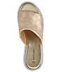 Color:Gold - Image 6 - Grace Metallic Suede Platform Slide Sandals