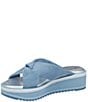 Color:Slate Blue - Image 5 - Grace Suede Platform Slides