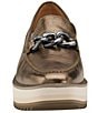 Color:Bronze Sheepskin - Image 5 - Gracelyn Metallic Chain Platform Loafers