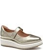 Johnston & Murphy Gracelyn Metallic Leather Platform Mary Janes - Image 1