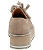 Color:Taupe Suede - Image 3 - Gracelyn Tassel Suede Platform Loafers