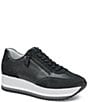 Color:Black - Image 1 - Gracie Side Zip Platform Sneakers