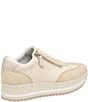 Color:Bone - Image 2 - Gracie Side Zip Platform Sneakers