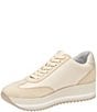 Color:Bone - Image 5 - Gracie Side Zip Platform Sneakers