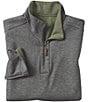 Johnston & Murphy Icon Reversible Quarter-Zip Pullover, Color:Olive/Charcoal - Image 1