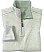 Johnston & Murphy Icon Reversible Quarter-Zip Pullover, Color:Sage/White - Image 1