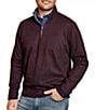 Johnston & Murphy Icon Reversible Quarter-Zip Pullover, Color:Burgundy/Blue - Image 1